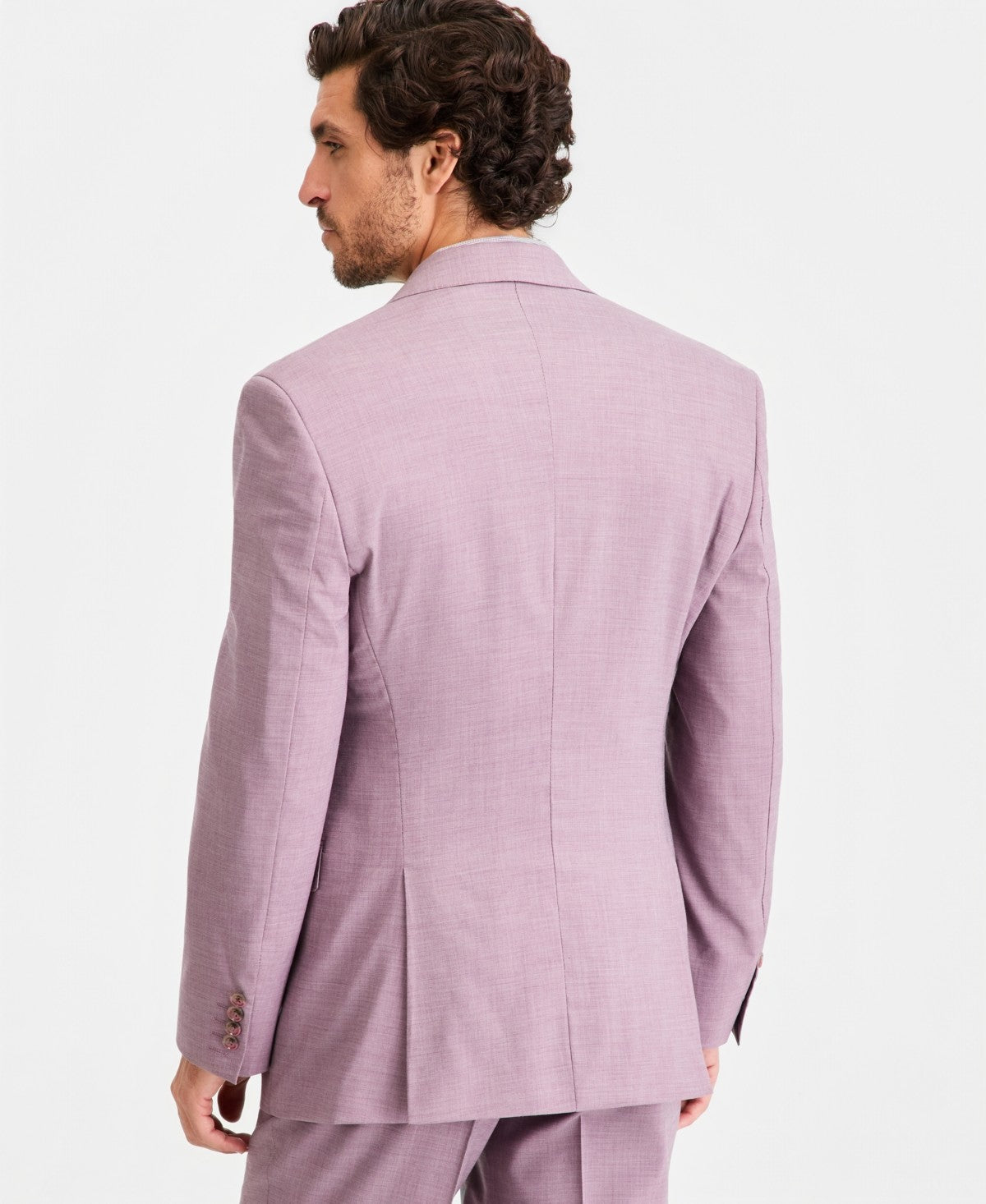 Tayion Mens Classic fit Suit Jacket Blazer 40 S Coral Pink Solid