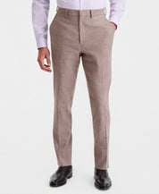 Calvin Klein Mens Slim fit Linen Dress Pants 34 / 30 Brown Solid