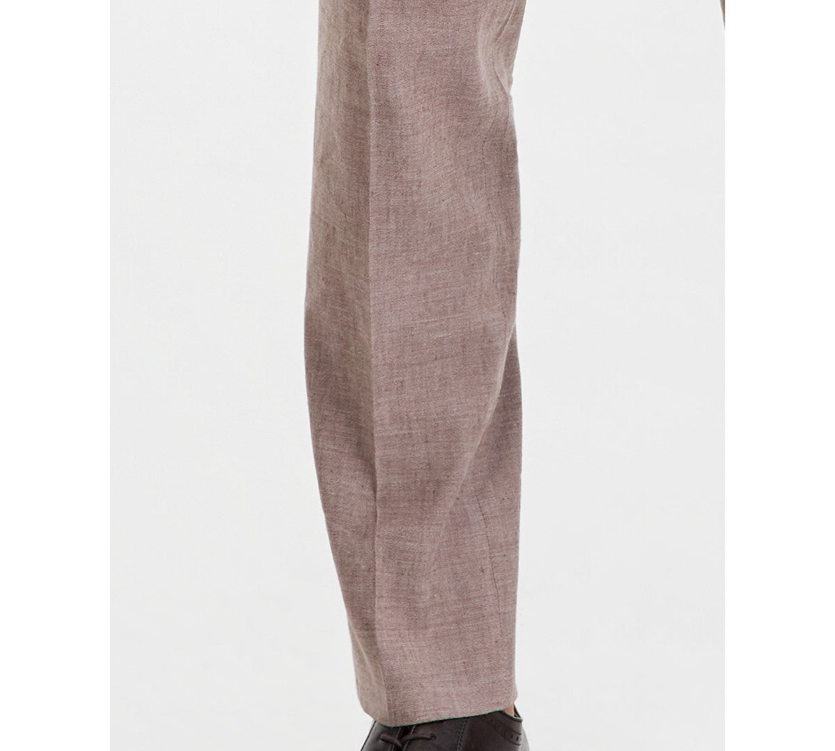 Calvin Klein Mens Slim fit Linen Dress Pants 34 / 30 Brown Solid
