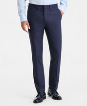 Calvin Klein Mens Slim fit Dress Pants 34 / 34 Blue Plaid