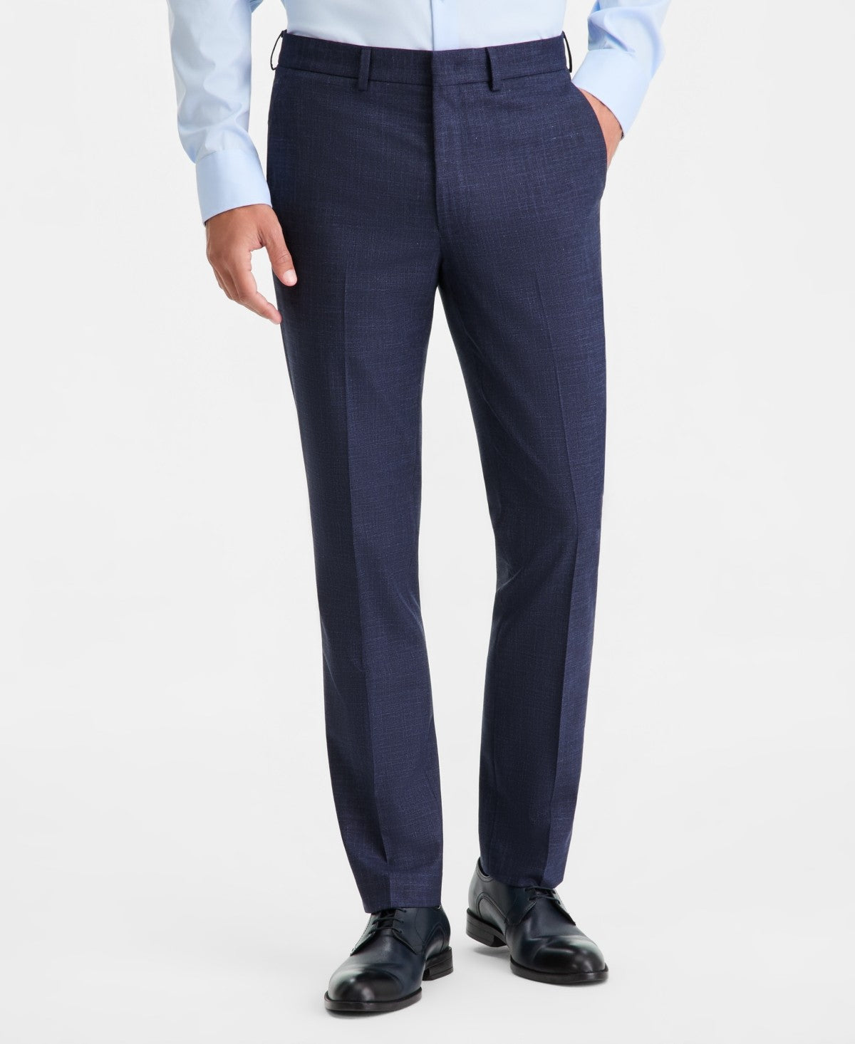 Calvin Klein Mens Slim fit Dress Pants 34 / 30 Blue Solid
