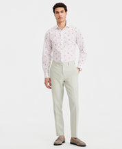 Bar Iii Mens Slim fit Linen Cotton Dress Pants 33 / 32 Mint Green Solid