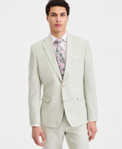 Bar Iii Mens Slim fit Linen Cotton Suit Jacket Blazer 36 R Mint Green Solid