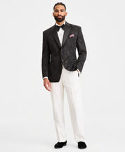 Tayion Mens Classic fit Dinner Jacket Blazer 52 R Black Floral