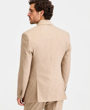 Tayion Mens Classic fit Wool Suit Jacket Blazer 42 L Light Tan Solid