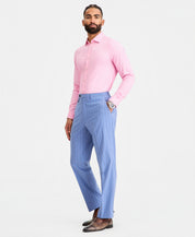 Tayion Mens Classic fit Dress Pants 38 / 30 Light Blue Striped