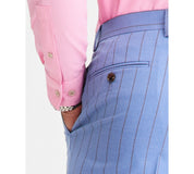 Tayion Mens Classic fit Dress Pants 38 / 30 Light Blue Striped
