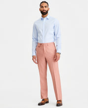 Tayion Mens Classic fit Dress Pants 34 / 32 Terracotta Brown Solid