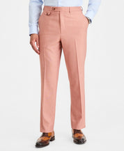 Tayion Mens Classic fit Dress Pants 34 / 32 Terracotta Brown Solid