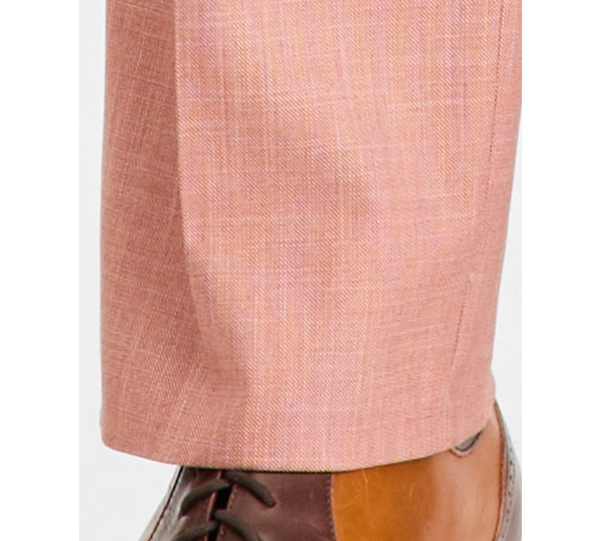 Tayion Mens Classic fit Dress Pants 34 / 32 Terracotta Brown Solid