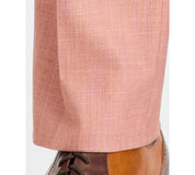 Tayion Mens Classic fit Dress Pants 34 / 32 Terracotta Brown Solid