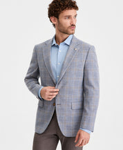 Ted Baker Mens Modern fit Wool Sport Coat Blazer 48 R Blue Plaid