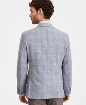 Ted Baker Mens Modern fit Wool Sport Coat Blazer 36 S Blue Tan Plaid