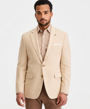 Ted Baker Mens Modern fit Linen Cotton Sport Coat Blazer 44 S Tan Beige Check