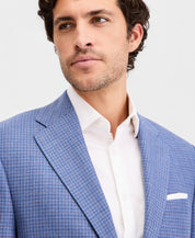 Michael Kors Mens Classic fit Wool Sport Coat Blazer 46 R Blue Brick Plaid