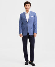Michael Kors Mens Classic fit Wool Sport Coat Blazer 46 L Blue Brick Plaid