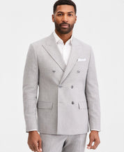 Michael Kors Mens Classic Wool Linen Suit Jacket Blazer 48 R Gray Houndstooth