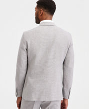 Michael Kors Mens Classic Wool Linen Suit Jacket Blazer 48 R Gray Houndstooth
