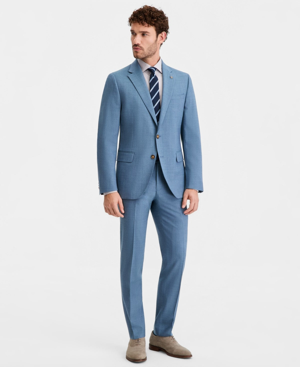 Ted Baker Mens Modern fit Wool Suit Jacket Blazer 40 S Light Blue Solid