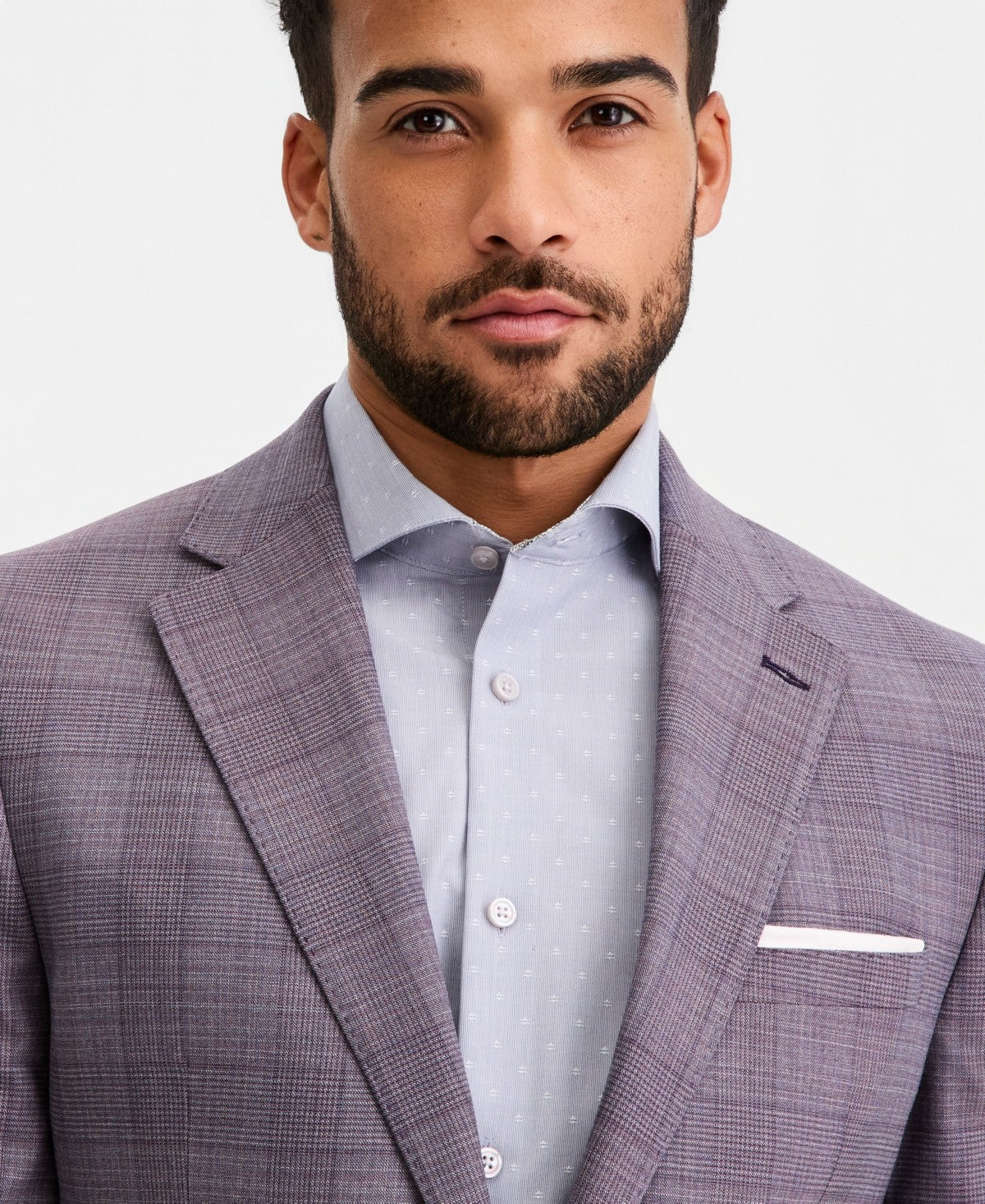 Ted Baker Mens Modern fit Wool Suit Jacket Blazer 42 R Purple Plaid