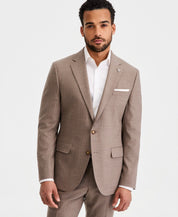 Ted Baker Mens Modern fit Wool Suit Jacket Blazer 42 S Beige Light Brown Plaid