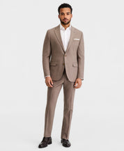 Ted Baker Mens Modern fit Wool Suit Jacket Blazer 42 S Beige Light Brown Plaid