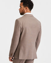 Ted Baker Mens Modern fit Wool Suit Jacket Blazer 42 S Beige Light Brown Plaid
