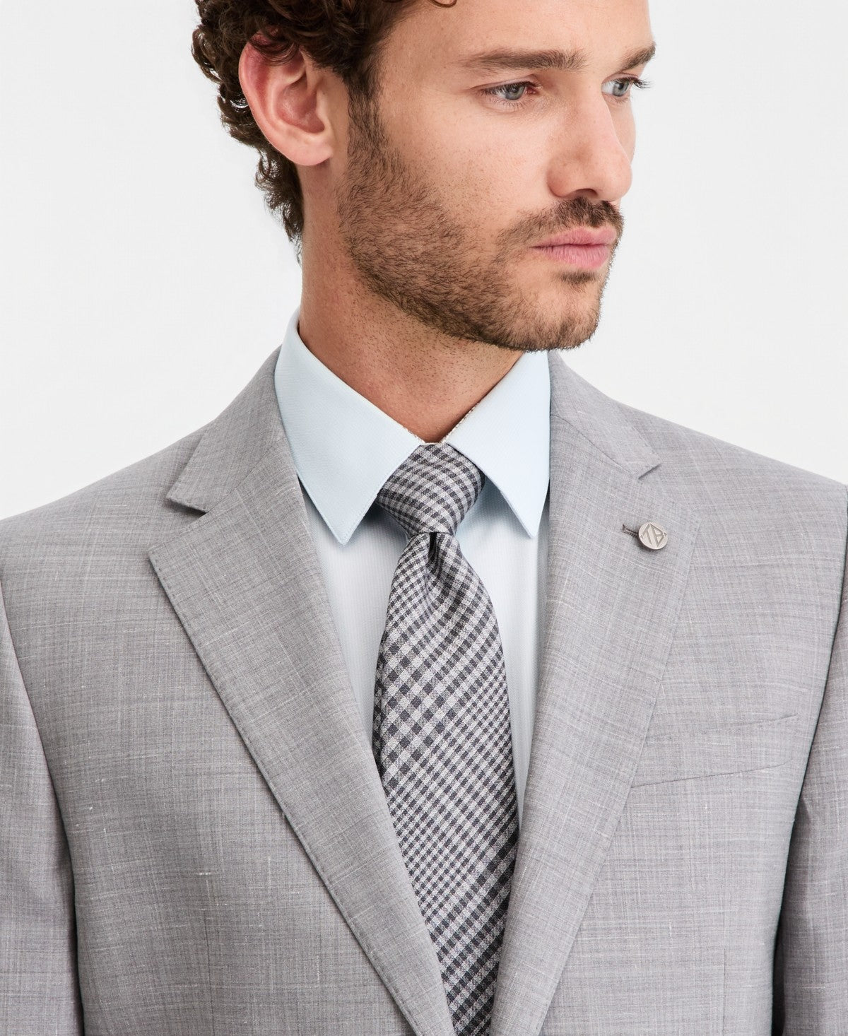 Ted Baker Mens Modern fit Wool Linen Suit Jacket Blazer 42 S Light Gray Solid