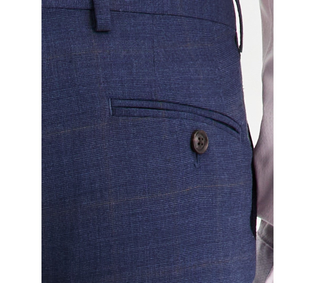 Ted Baker Mens Modern fit Wool Dress Pants 33 / 30 Blue Brown Plaid