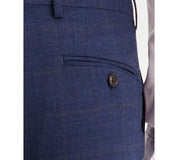 Ted Baker Mens Modern fit Wool Dress Pants 33 / 30 Blue Brown Plaid