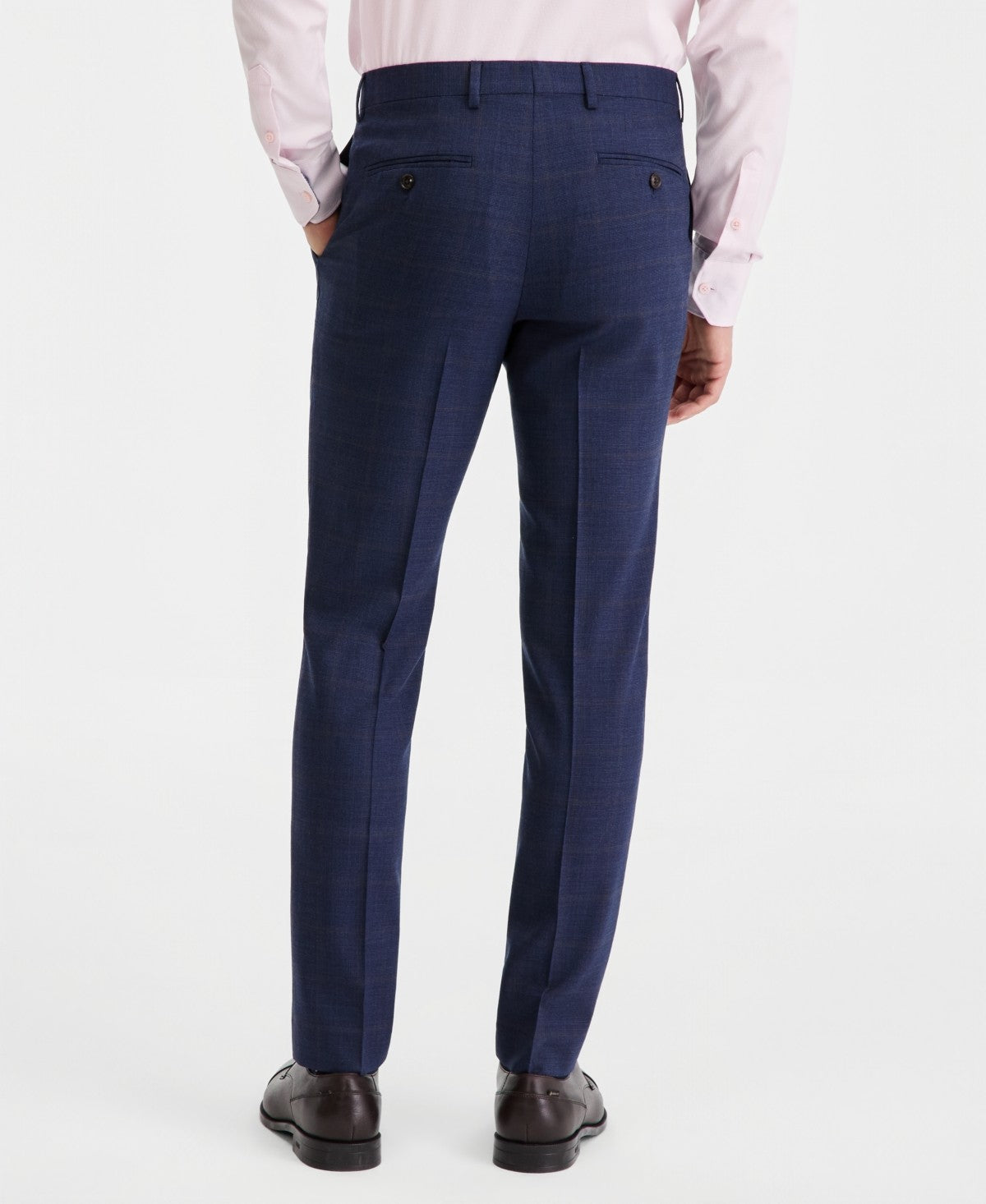 Ted Baker Mens Modern fit Wool Dress Pants 33 / 30 Blue Brown Plaid