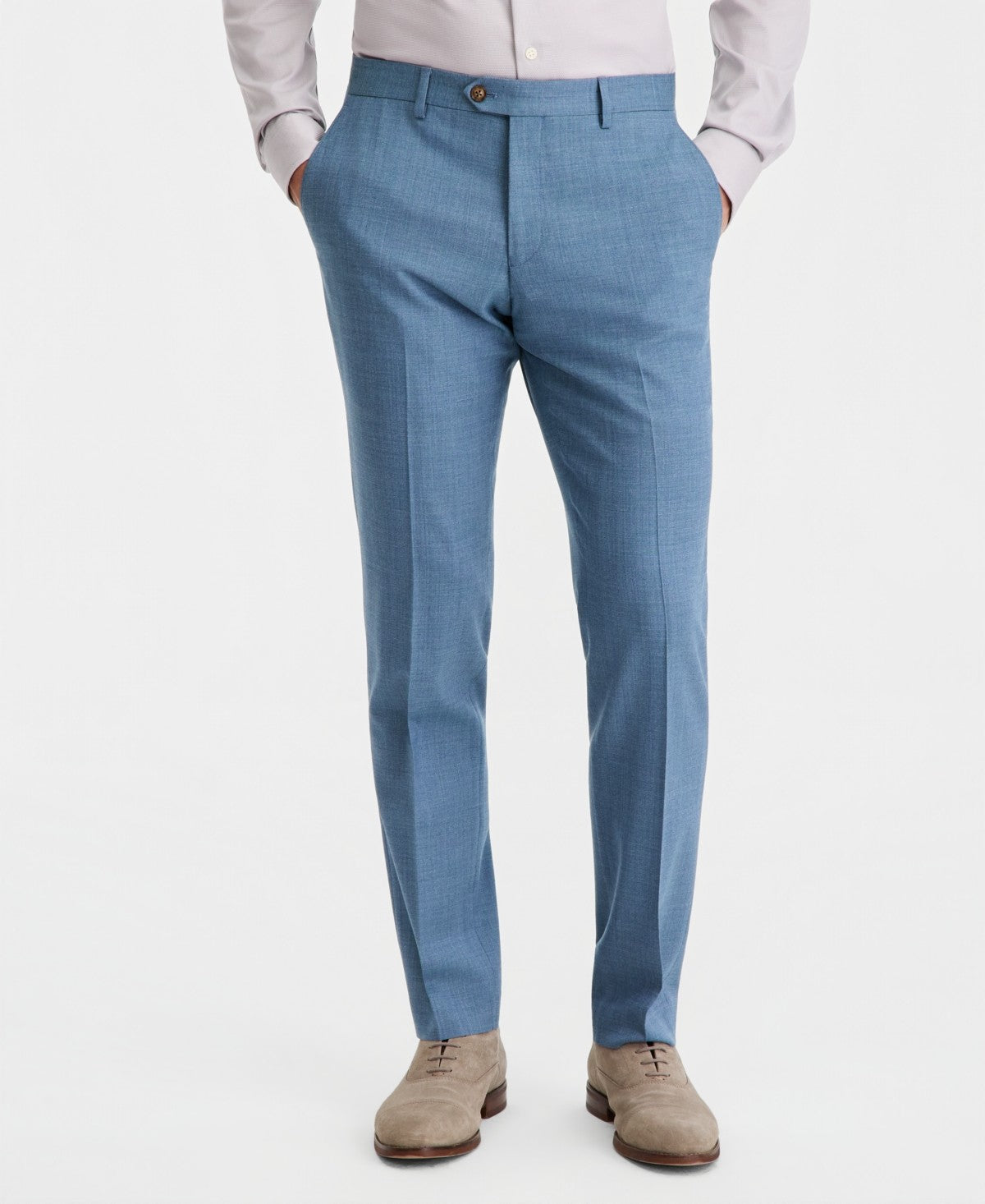 Ted Baker Mens Modern fit Wool Dress Pants 34 / 34 Light Blue Solid