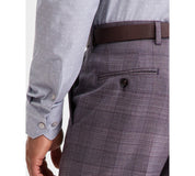 Ted Baker Mens Modern fit Wool Dress Pants 33 / 32 Purple Plaid