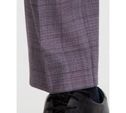 Ted Baker Mens Modern fit Wool Dress Pants 33 / 32 Purple Plaid