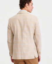 Tommy Hilfiger Mens Modern fit Sport Coat Blazer 40 S Tan Blue Plaid