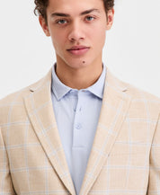 Tommy Hilfiger Mens Modern fit Sport Coat Blazer 42 S Tan Blue Plaid