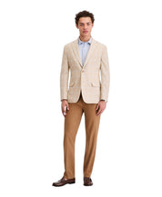 Tommy Hilfiger Mens Modern fit Linen Sport Coat Blazer 44 R Tan Blue Plaid