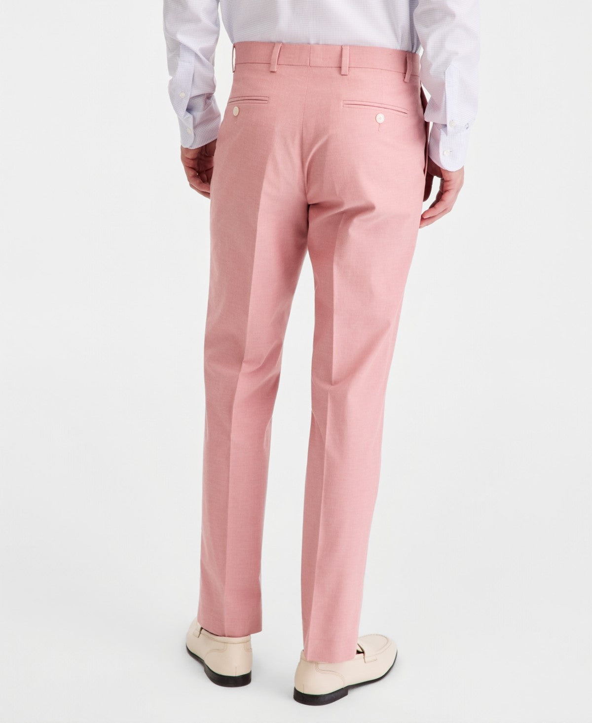 Tommy Hilfiger Mens Modern fit Dress Pants 33 / 30 Pink Solid Stretch