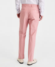 Tommy Hilfiger Mens Modern fit Dress Pants 33 / 30 Pink Solid Stretch