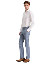 Kenneth Cole Mens Slim fit Dress Pants 32 / 30 Light Blue Striped