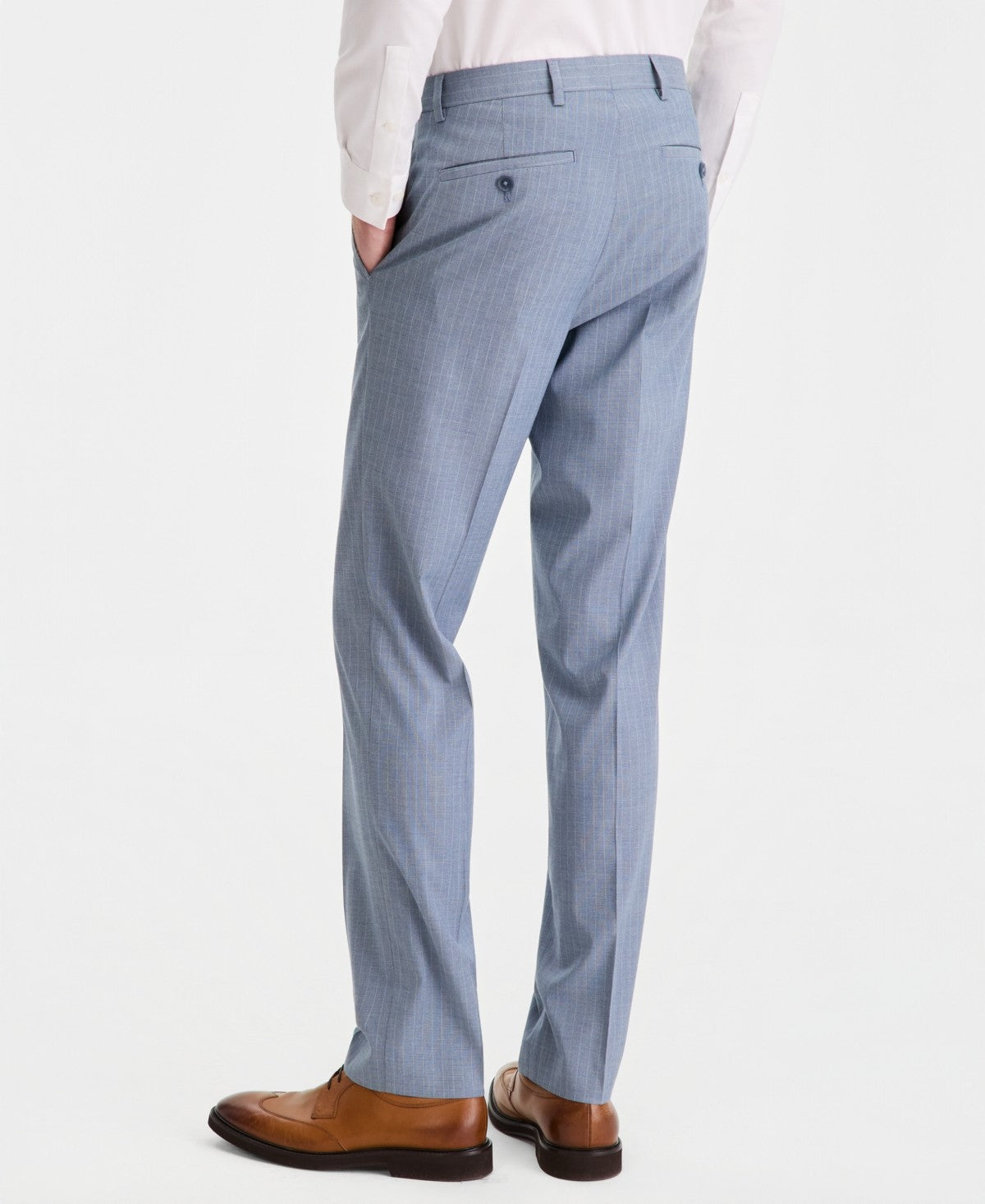 Kenneth Cole Mens Slim fit Dress Pants 33 / 30 Blue Striped