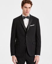 Kenneth Cole Mens Slim fit Tuxedo Jacket Blazer 38 S Black Solid