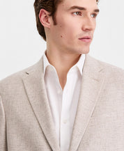 Kenneth Cole Mens Slim fit  Linen Suit Jacket Blazer 36 S Sand Tan Check