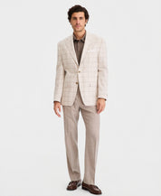 Michael Kors Mens Classic fit Linen Cotton Sport Coat Blazer 38 S Beige Plaid