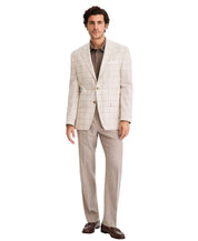 Michael Kors Mens Classic fit Linen Sport Coat Blazer 42 S Tan Windowpane