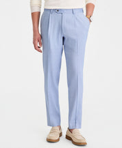 Michael Kors Mens Classic fit Linen Dress Pants 34 / 30 Blue Solid