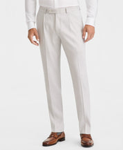 Michael Kors Mens Classic fit Linen Dress Pants 42 / 30 Heather Gray Linen Solid