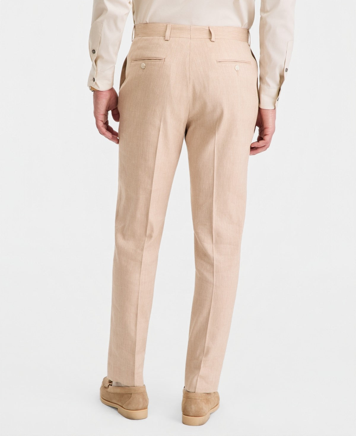 Michael Kors Mens Classic fit Linen Dress Pants 36 / 30 Beige Solid