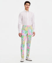 Tallia Mens Slim fit Dress Pants 30 / 30 Pink Floral