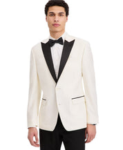 Bar Iii Mens Slim fit Suit Jacket Blazer 44 R White Cream Floral